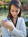 Bracelet en or jaune, chaîne à maillons ronds élégante