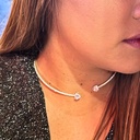 Rhinestone Choker Argent