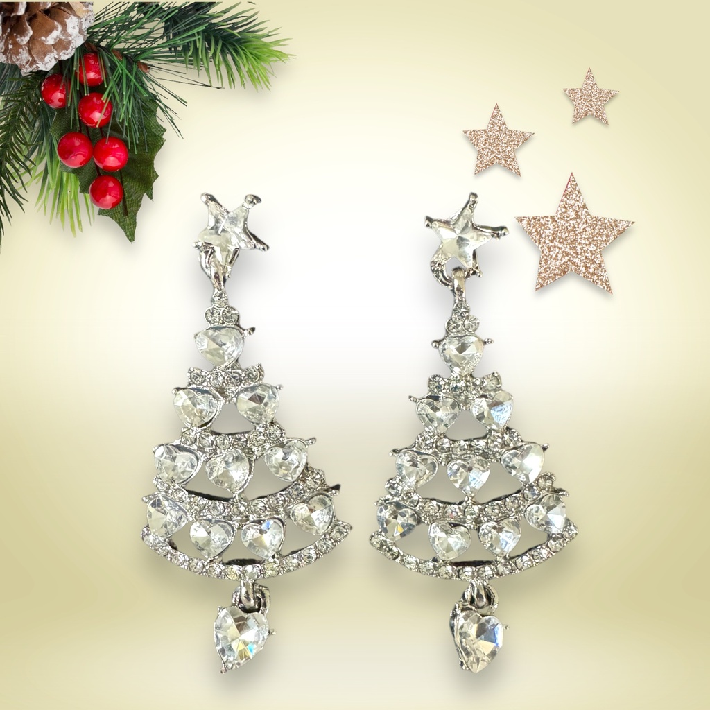 Boucles d’oreilles mini sapin de Noël