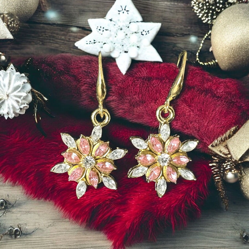 Boucles d’oreilles Rhinestone flocon de neige