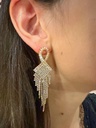Boucles d’oreilles élégantes en strass, fête de Noël