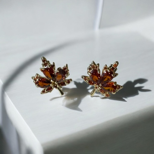 Boucles d’oreilles feuille d’érable