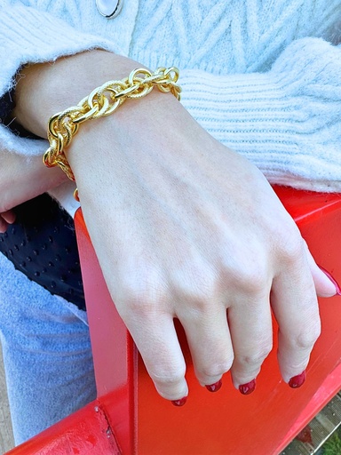 Bracelet chaîne minimaliste en or 18K