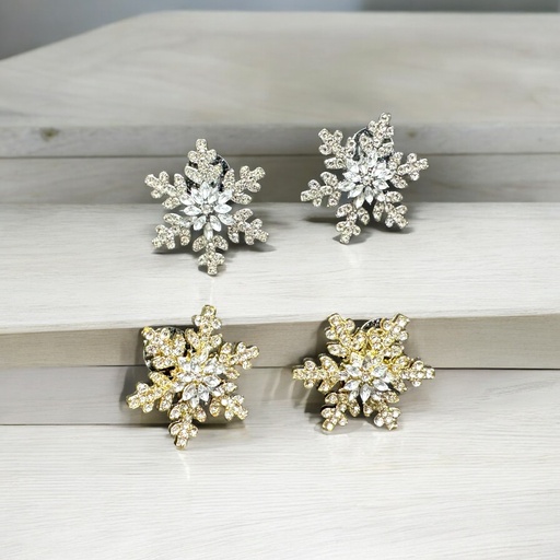 Boucles d’oreilles flocon de neige